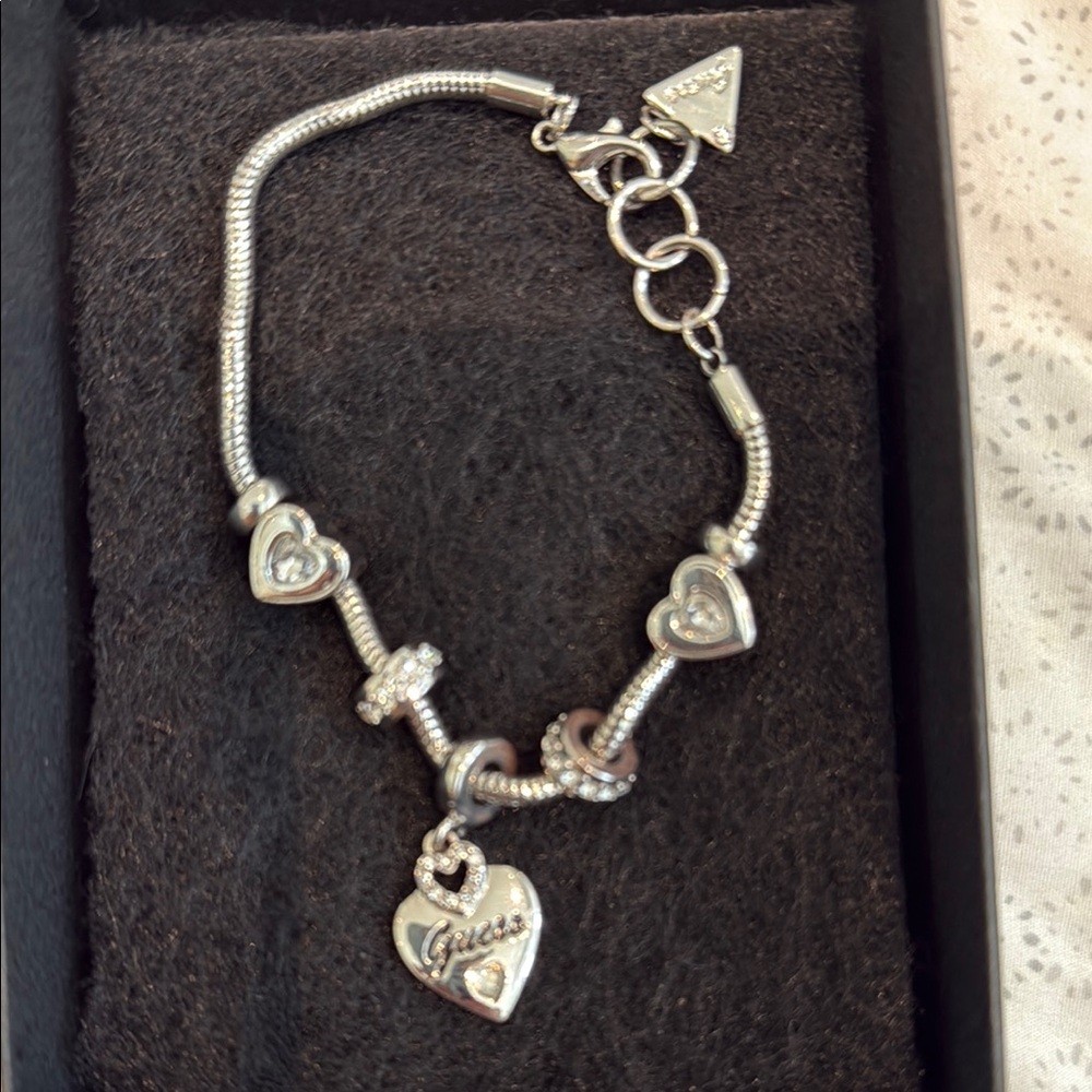 Silver Heart Charm Bracelet